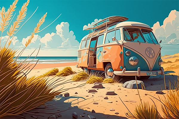 Campervan Parking on the Beach